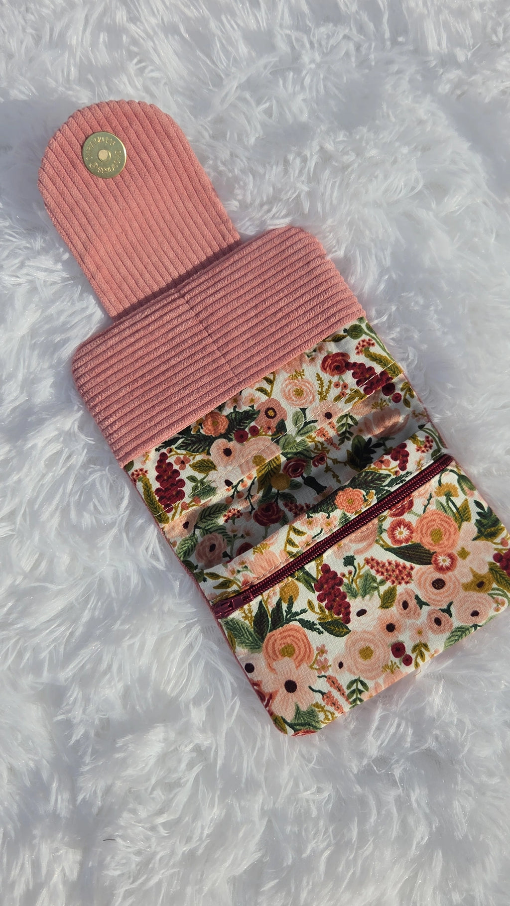 Portefeuille Garance vieux rose
