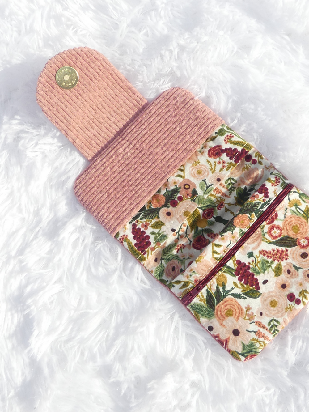 Portefeuille Garance vieux rose
