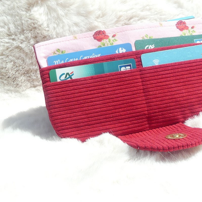 Portefeuille Soléo Rose rouge